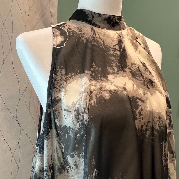 NWT APORIA.AS Black and White Mini Halter Dress Size M - Picture 4 of 5